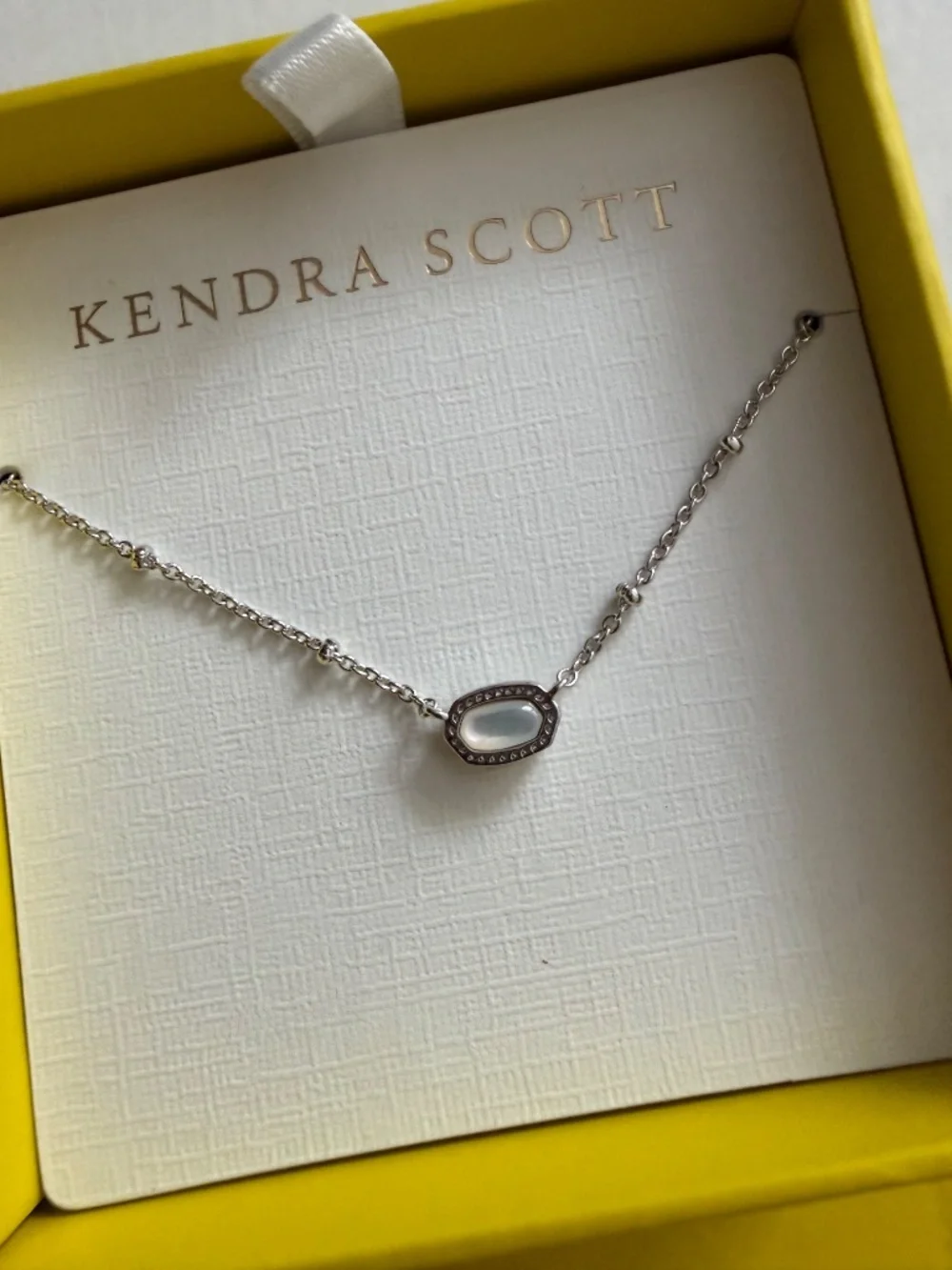 KENDRA SCOTT Elisa Gold Mother of Pearl Necklace Gift Set of 2, NIB